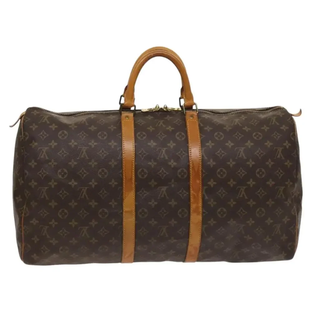 LOUIS VUITTON Monogram Keepall 55 Boston Bag M41424